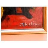 Original Framed Painting, Judaica, Signed