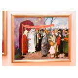 Original Framed Painting, Judaica, Signed