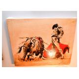 Bullfight Painting, Signed Punal