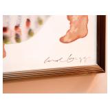 Native American Watercolor Painting, Framed Artwork,  Signed Carol Grigg