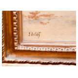 Framed Original Oil on Canvas,  Winter Scene, Signed Orloff 