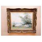 Framed Original Oil Painting, Signed Marion Rice