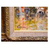 Framed Original Oil Painting,  Signed E J Cygne