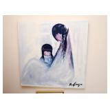 Native American Children Painting,  Signed Ted De Grazia 