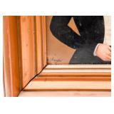 Small Antique Oil On Board Portrait Painting, Signed Scheffet