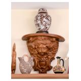 Cherub Wall Sconce, Asian Ginger Jar, Native American Wedding Vase, Pottery Pitcher