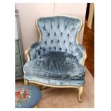 French Provincial Tufted Armchair (Pair)