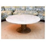 Round Marble Top Cocktail / Coffee Table 