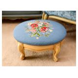 Vintage Needlepoint Footstool