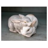 Porcelain Rabbits Figurine