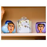 Modern Hand Painted Vases, Vintage Japanese Porcelain Jar 