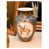 Hand Painted Porcelain Vase (Horse)