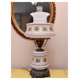 Vintage Glass Hurricane Table Lamp