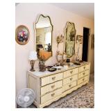French Provincial Dresser / Chest of Drawers, Pair of Wall Mirrors