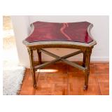 Vintage Red Stone Top Table