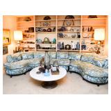 Vintage Curved Sectional Sofa (Floral Upholstery)