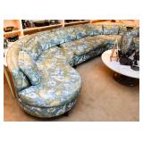 Vintage Curved Sectional Sofa (Floral Upholstery)