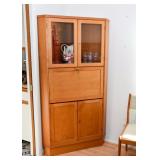 BUY IT NOW! Lot #304, Mid Century Modern Corner Secretary with Display Cabinet, $400