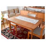 BUY IT NOW! Lot #307, Mid Century Modern Teak Dining Table (Pull-Out Leaves), $400