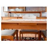 BUY IT NOW! Lot #307, Mid Century Modern Teak Dining Table (Pull-Out Leaves), $400