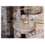 Silverplate / Glass Condiment Serving