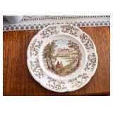 Brown Transferware Decorative Plate
