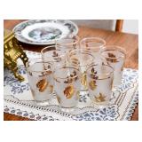 Frosted / Gold Leaf Bar Glasses