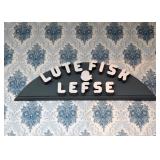 Lutefisk & Lefse Norwegian Wall Sign