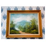 Framed Landscape Oil Painting, Signed