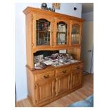 SOLD--Lot #313, Vintage Oak China Cabinet, $100