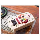 Ceramic Santa Claus Covered Baking Dish 