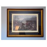 Framed Hunting Scene Print