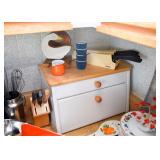 Bread Box, Butter Melter, Ramekins, Cutlery