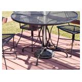 Wrought Iron Patio Dining Table & 4 ChairsWrought Iron Patio Dining Table & 4 Chairs