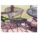 Wrought Iron Patio Dining Table & 4 Chairs