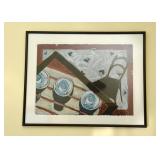 Original Mixed Media Artwork Signed by Kate Winn (on handmade paper), Framed