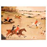 Hand Painted Trunk / Chest, Hunting Scene