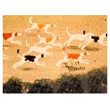 Hand Painted Trunk / Chest, Hunting Scene