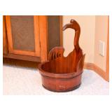 Wooden Goose Neck Basin 
