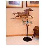 SOLD--Lot #304, Stunning Copper Horse Weather Vane, $400