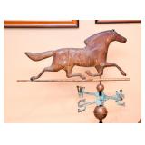 SOLD--Lot #304, Stunning Copper Horse Weather Vane, $400