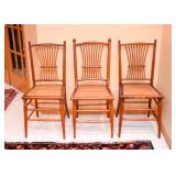 Beautiful Antique Rattan Seat Chairs
