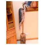 Wood Egret / Heron Sculpture
