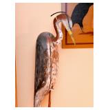 Wood Egret / Heron Sculpture