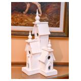 White Painted Decorative Birdhouse