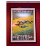 Vintage Style Horse Racing Poster (needs reframing)
