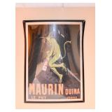 Vintage Style Maurin Liquor Poster (needs reframing)