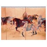 4 Panel Asian Artwork / Wall Hanging