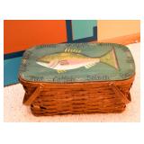 Hand Painted Picnic Basket