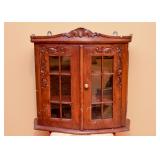 Wood Wall Mount Curio Cabinet 